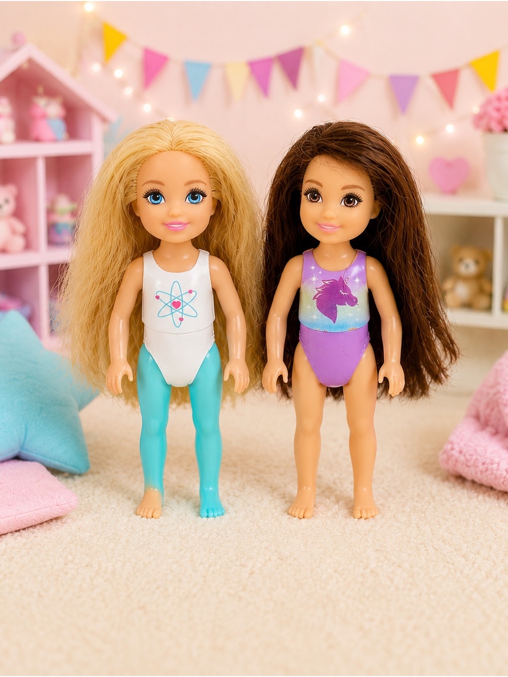 Barbie Chelsea Doll Lot 2 Mattel 2016 Original Swimsuits
